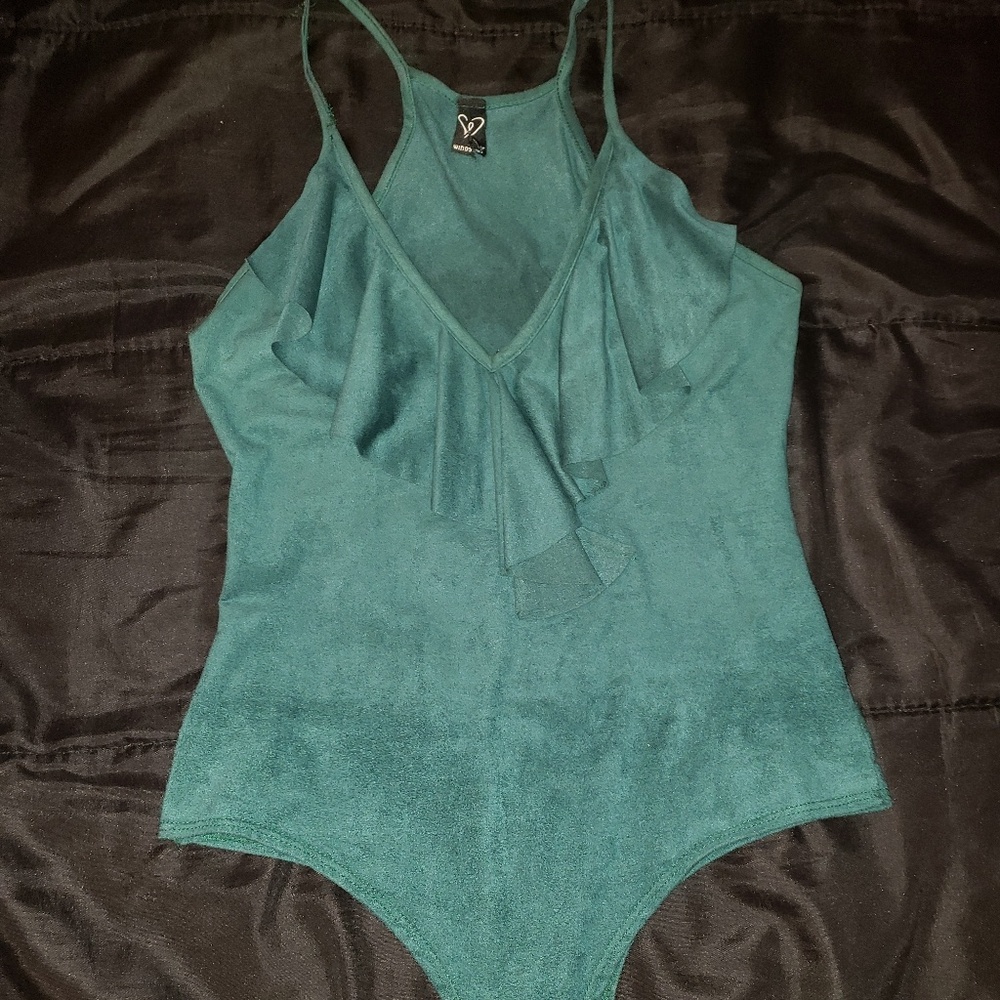 Suede bodysuit